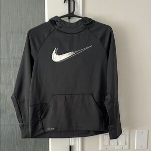 Nike Charcoal Hoodie with Silver Swoosh